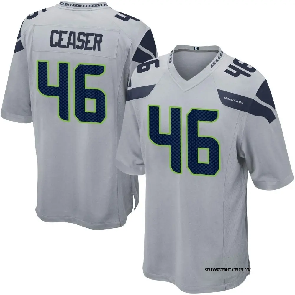 Game Gray Men s Nelson Ceaser Seattle Seahawks Alternate Jersey Seahawks Store