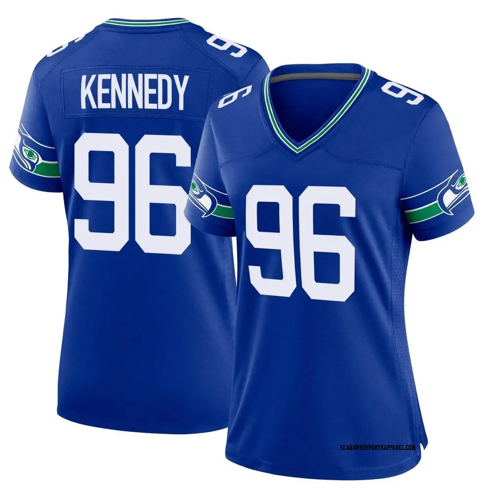 Game Royal Women's Cortez Kennedy Seattle Seahawks Throwback Jersey