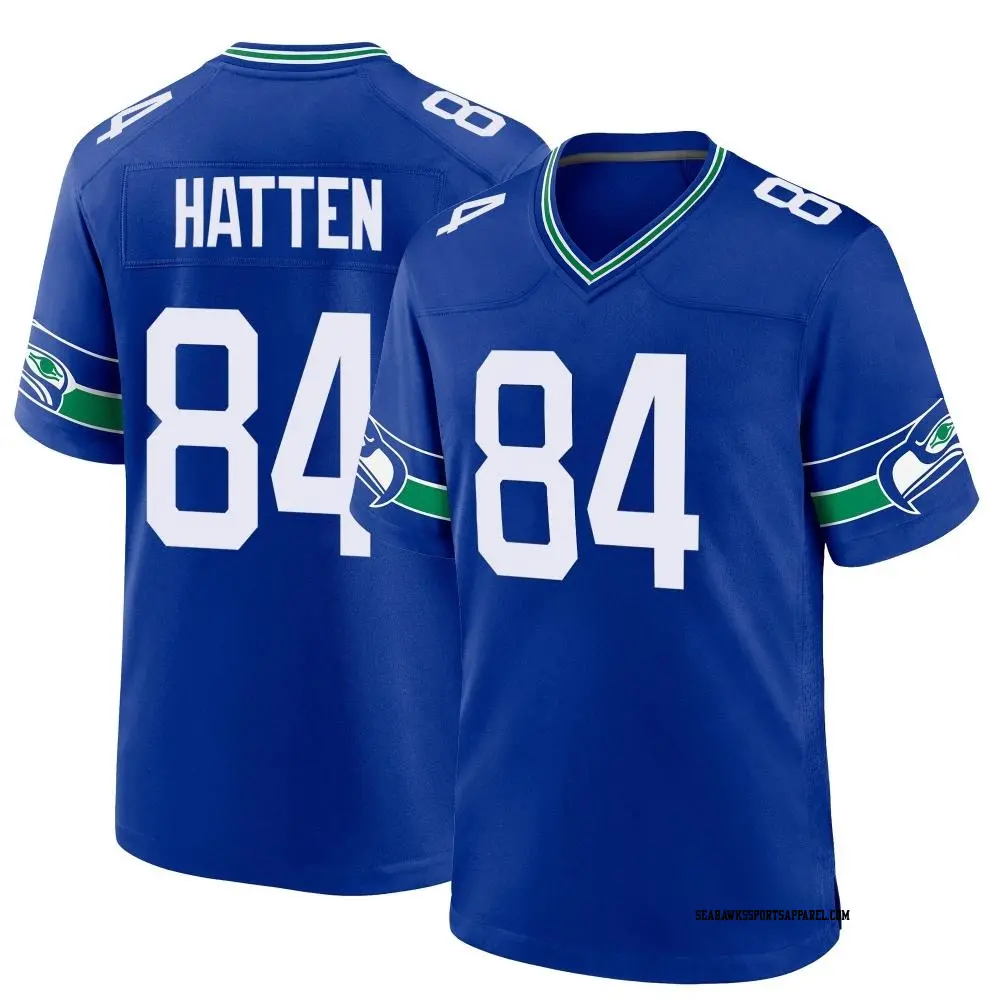 Game Royal Youth Hayden Hatten Seattle Seahawks Throwback Jersey Seahawks Store