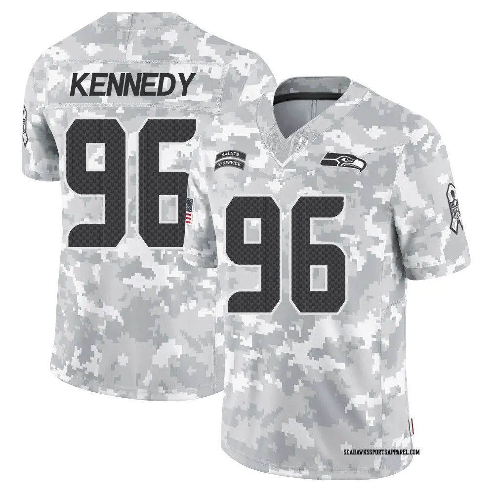 Limited Arctic Camo Men's Cortez Kennedy Seattle Seahawks 2024 Salute to Service Jersey