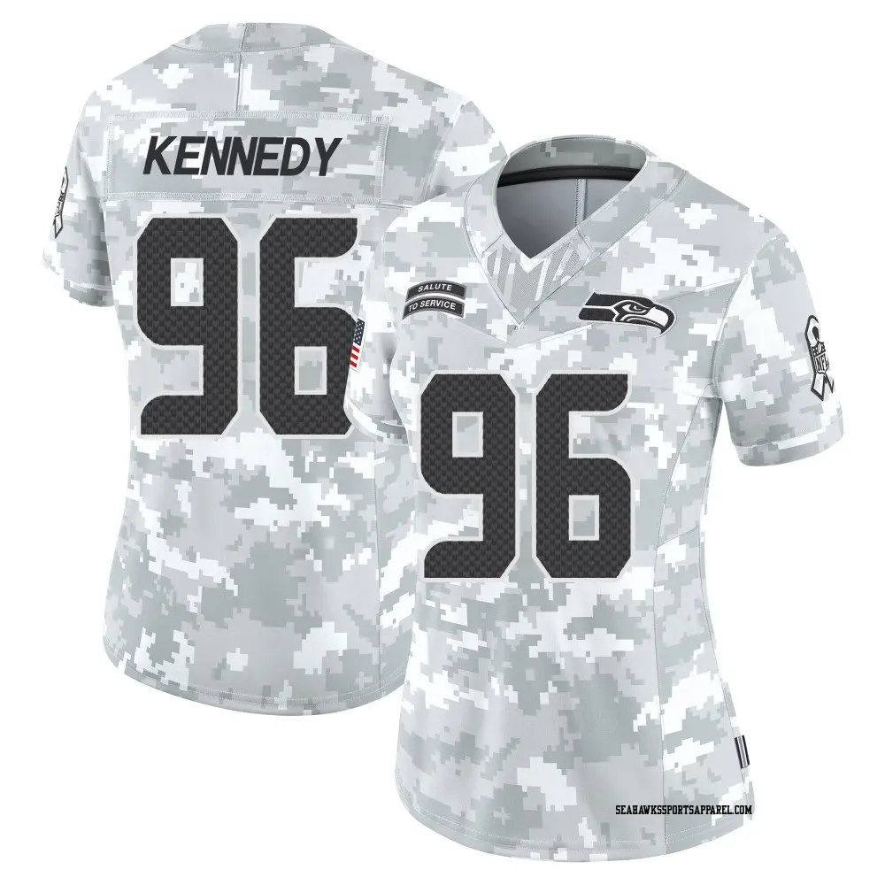 Limited Arctic Camo Women's Cortez Kennedy Seattle Seahawks 2024 Salute to Service Jersey