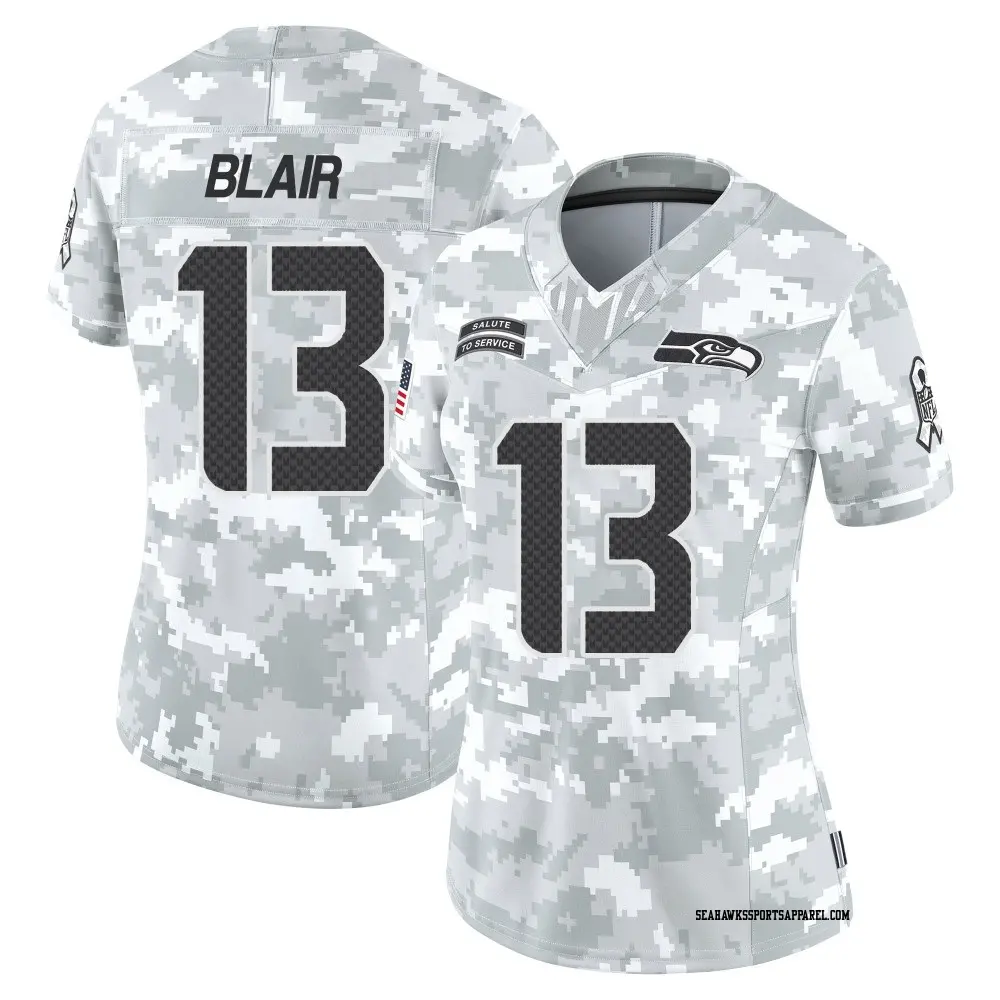 Limited Arctic Camo Women's Marquise Blair Seattle Seahawks 2024 Salute to Service Jersey