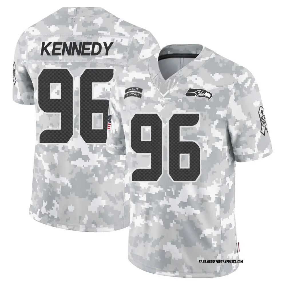 Limited Arctic Camo Youth Cortez Kennedy Seattle Seahawks 2024 Salute to Service Jersey