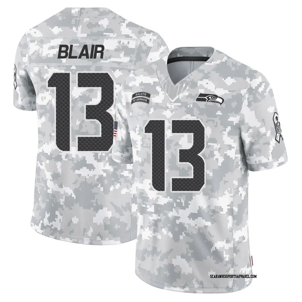 Limited Arctic Camo Youth Marquise Blair Seattle Seahawks 2024 Salute to Service Jersey