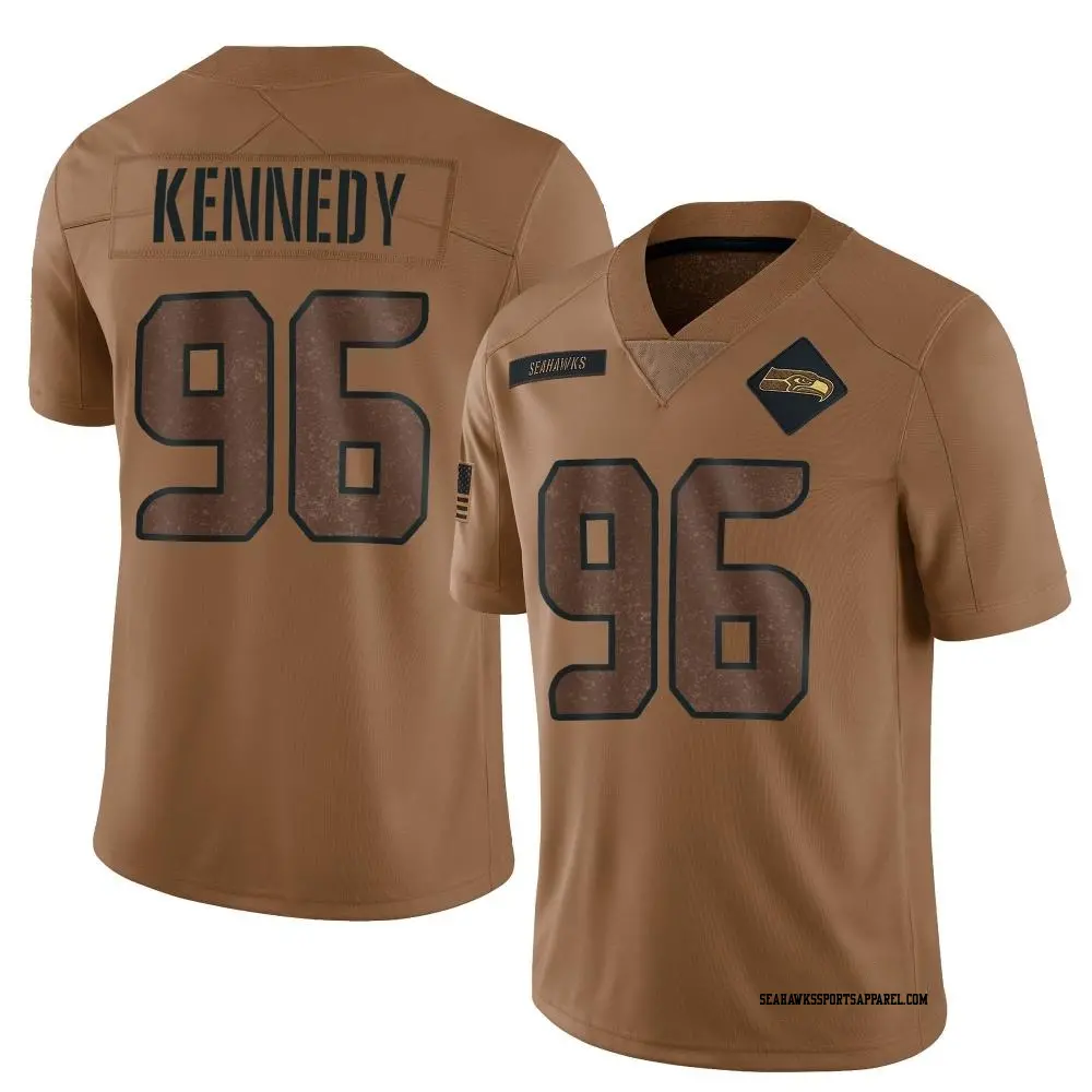 Limited Brown Men's Cortez Kennedy Seattle Seahawks 2023 Salute To Service Jersey