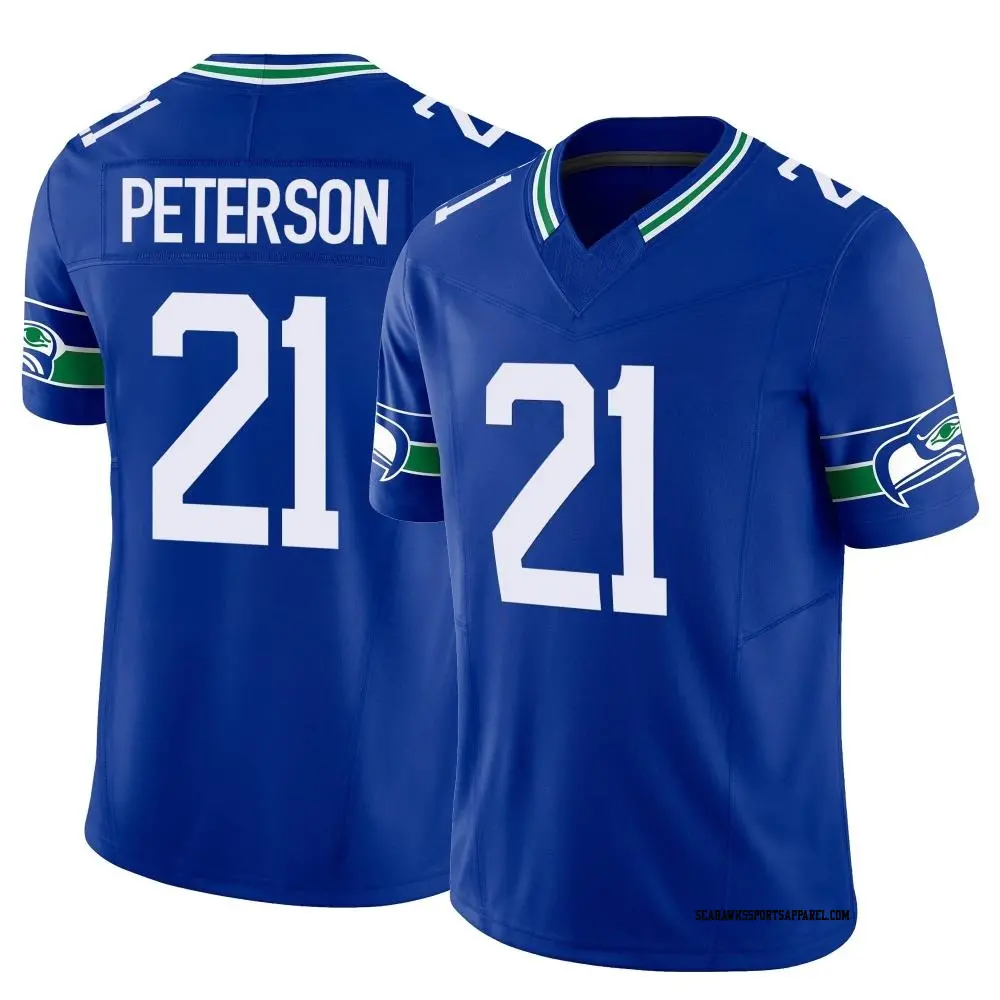 Limited Royal Youth Adrian Peterson Seattle Seahawks Throwback Vapor F.U.S.E. Jersey Seahawks Store